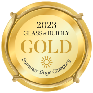 2023 glass of bubbly gold summer days category